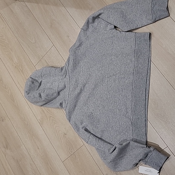 CALVIN KLEIN Performance Cropped Hoodie Sweater, Gray, XL - Picture 8 of 10